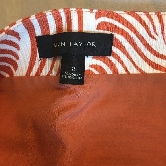 Ann Taylor burnt orange Swirl wave mod Print Mini - Picture 6 of 11